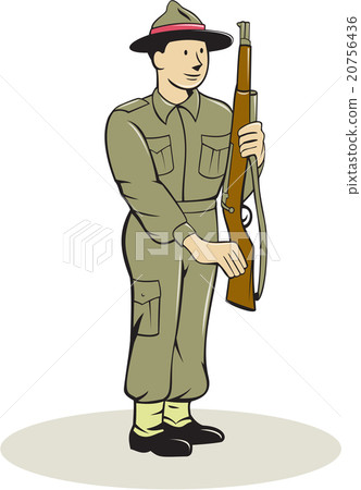British World War II Soldier Presenting Arms  20756436