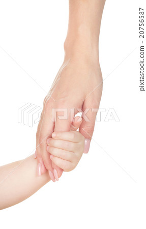 hand to a child isolated on white background hand to a child isolated on white background 20756587