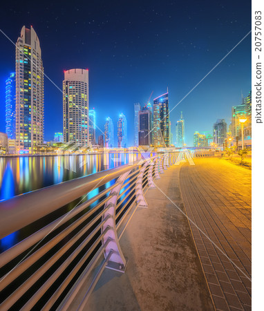 The beauty panorama of Dubai marina. UAE The beauty panorama of Dubai marina. UAE 20757083