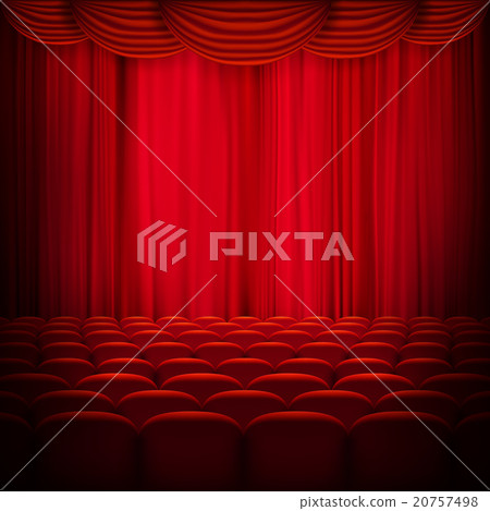 Red curtain template. EPS 10 20757498