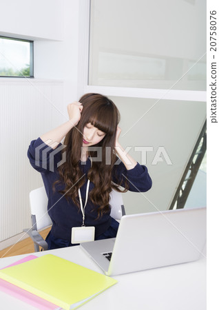 Embarrassing woman (office image) 20758076