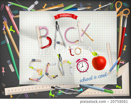 Back to school composition. EPS 10 Back to school composition. EPS 10 20758081