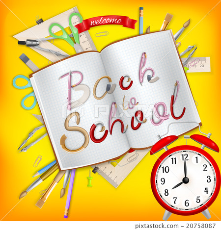 Back to School postcard. EPS 10 Back to School postcard. EPS 10 20758087
