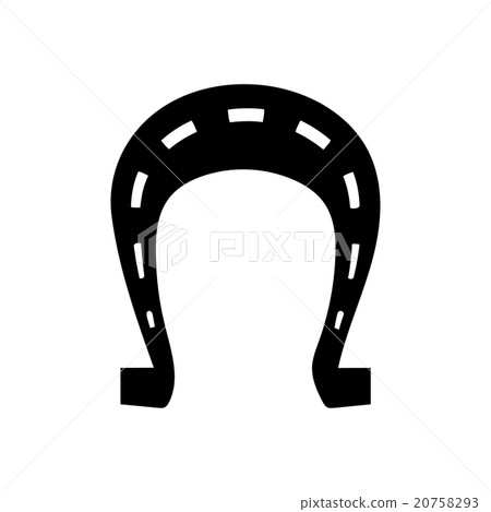 Horseshoe silhouette on white 20758293