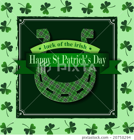 Happy St Patricks Day Lucky Horseshoe  20758294