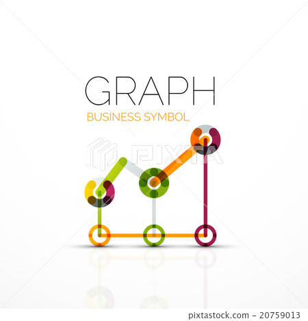 Abstract logo idea, linear chart or graph - Stock Illustration ...
