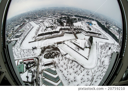 Goryokaku's snowy landscape fisheye lens 20759210