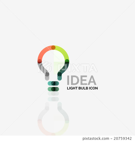 Logo, vector light bulb abstract linear geometric Logo, vector light bulb abstract linear geometric 20759342