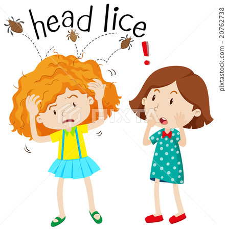 Little girl having head lice 20762738
