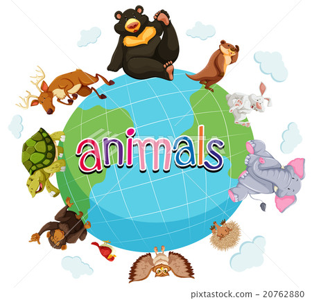 插图素材: wild animals around the world