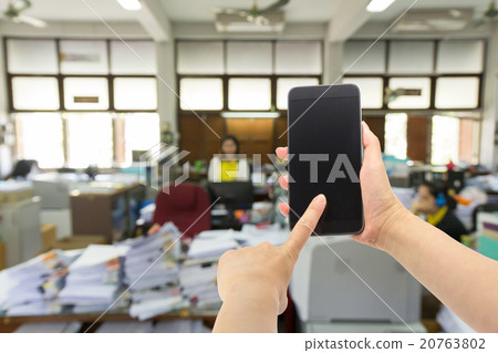 Concept of Hand holding smartphone Concept of Hand holding smartphone 20763802