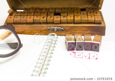 Stamp alphabet with the word LOVE Stamp alphabet with the word LOVE 20763859