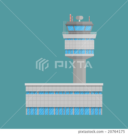 Airport control tower and terminal building 20764175
