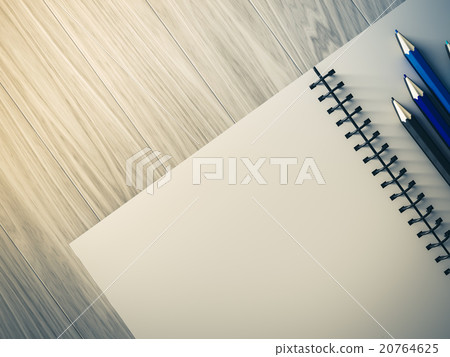 color pencil on checked notebook 20764625
