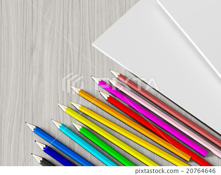 color pencil on checked notebook 20764646