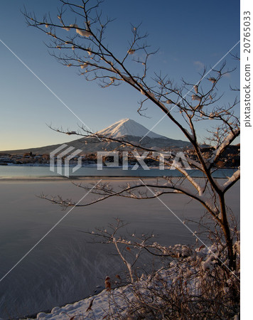 图库照片 富士山 严冬 黎明