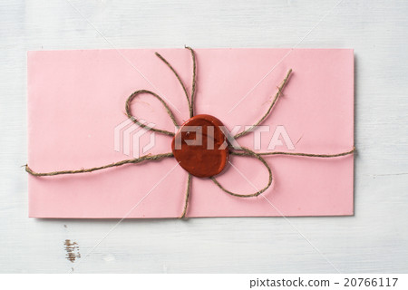 Letter with seal on table Letter with seal on table 20766117