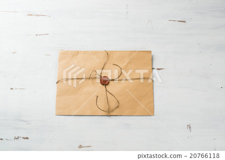 Letter with seal on table Letter with seal on table 20766118