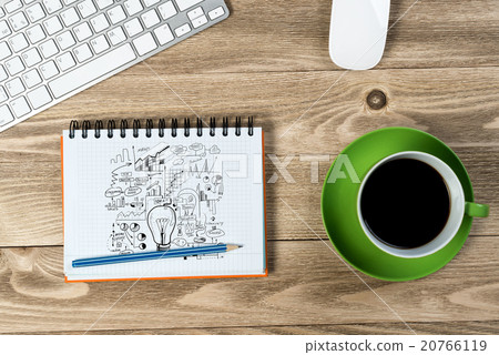 Business workplace with stuff Business workplace with stuff 20766119