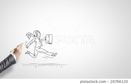 Sketch of businesswoman Sketch of businesswoman 20766120