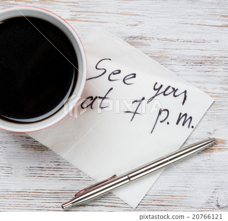 Message written on napkin Message written on napkin 20766121