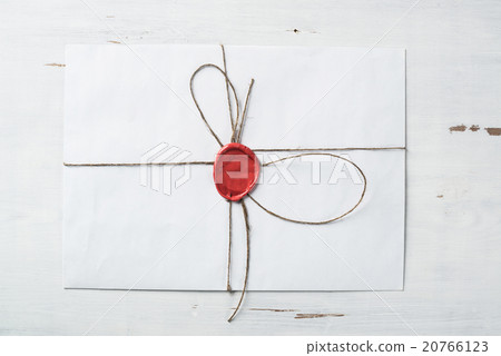 Letter with seal on table Letter with seal on table 20766123