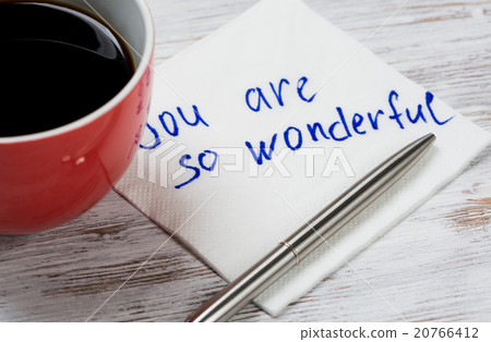 Message written on napkin Message written on napkin 20766412