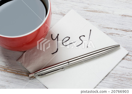 Message written on napkin Message written on napkin 20766903