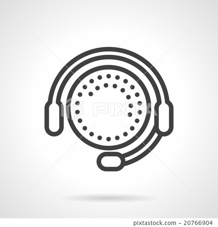Customer support black line design vector icon 20766904