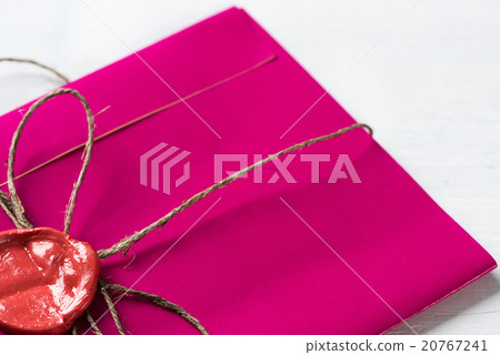 Letter with seal on table Letter with seal on table 20767241