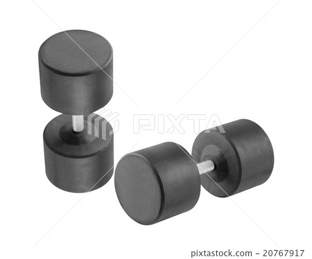 dumbbells on white background 20767917