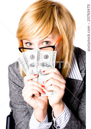 businesswoman with money businesswoman with money 20768470