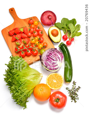 Image of healthy vegetables and fruits. 20769436