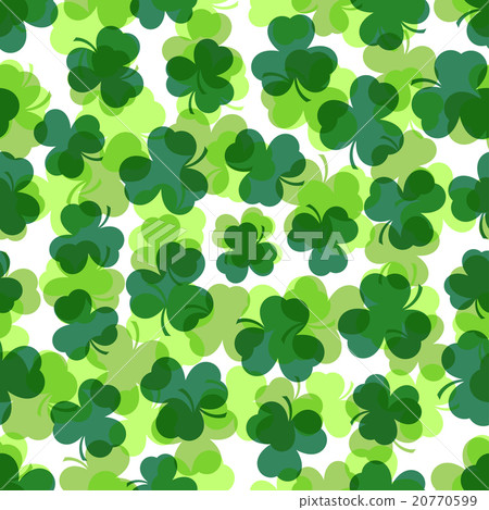 seamless illustration - green shamrocks 20770599