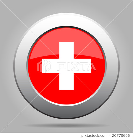 metal button with flag of Switzerland 20770606