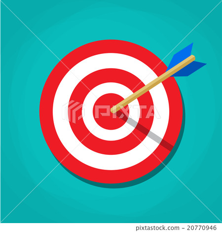 Red white circle darts target  20770946
