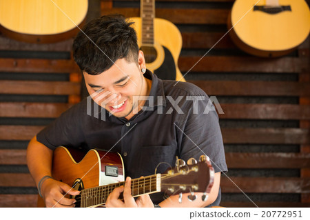 .Guiter player picking music .Guiter player picking music 20772951