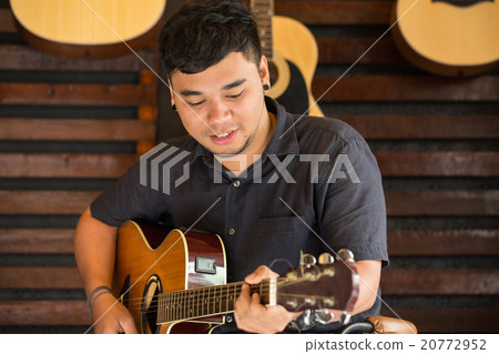 .Guiter player picking music .Guiter player picking music 20772952