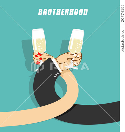 Brotherhood to drink alcohol. Man , woman drinking Brotherhood to drink alcohol. Man , woman drinking 20774193