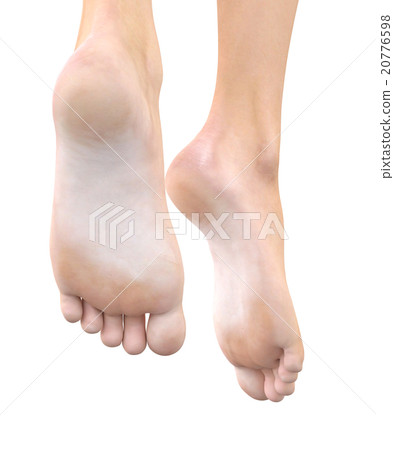 女性腳鞋底perming3DCG例證材料 女性腳鞋底perming3DCG例證材料 20776598