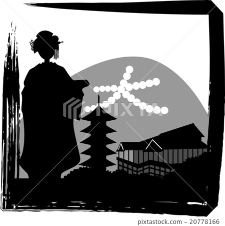 Maiko · Kyoto silhouette angle 20778166