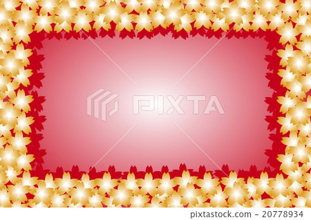 Background material wallpaper, cherry tree, cherry tree, cherry blossom, full bloom, frame, frame, message card, copy space, invitation card, 20778934