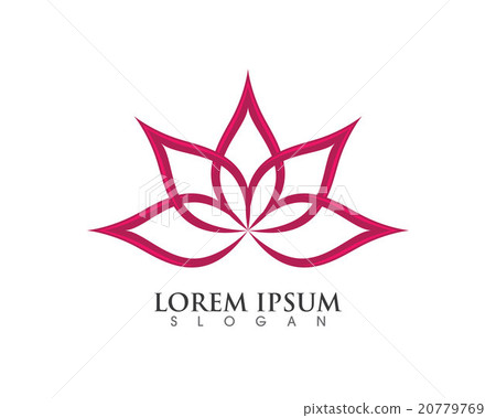 Stylized lotus flower icon 20779769