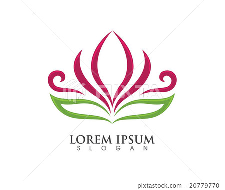 Stylized lotus flower icon Stylized lotus flower icon 20779770