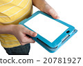 Kid's hands holding digital tablet isolated 20781927