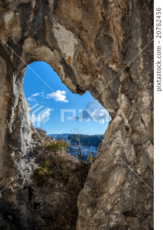 provence mountain road arches view 20782456