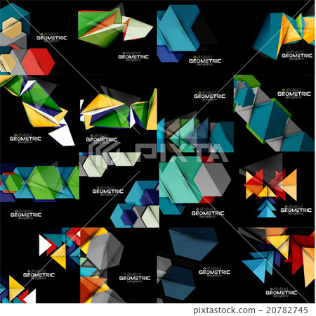 Collection of geometric banners 20782745