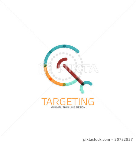Vector thin line design logo magnifying glass Vector thin line design logo magnifying glass 20782837