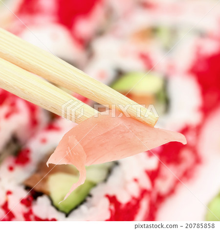 Ginger in chopsticks Ginger in chopsticks 20785858