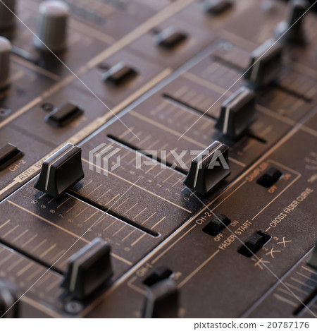 Dj sound mixer with knobs and sliders Dj sound mixer with knobs and sliders 20787176